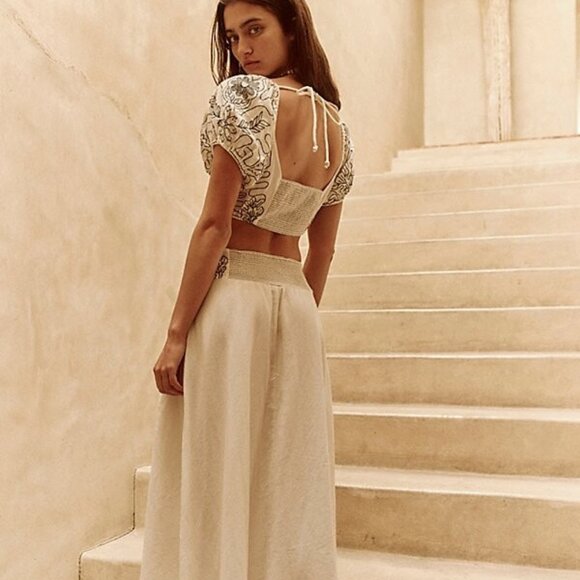 SALE! new Free People 2-PIECE Lotus Skirt & Top Set 100% COTTON embroi… - Picture 5 of 7